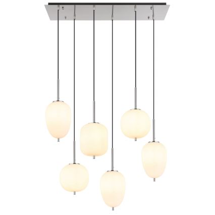 Globo - Luster na sajli 6xE14/40W/230V sjajni krom