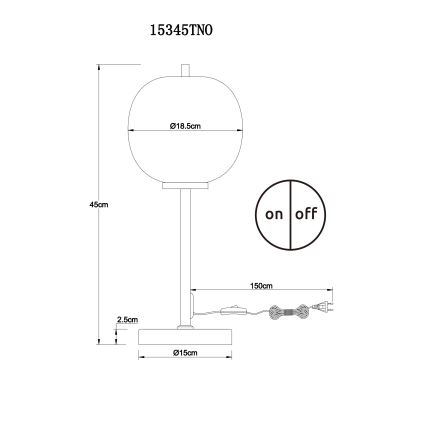 Globo - Stona lampa 1xE14/40W/230V mat krom