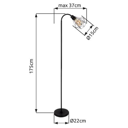 Globo - Podna lampa 1xE27/40W/230V