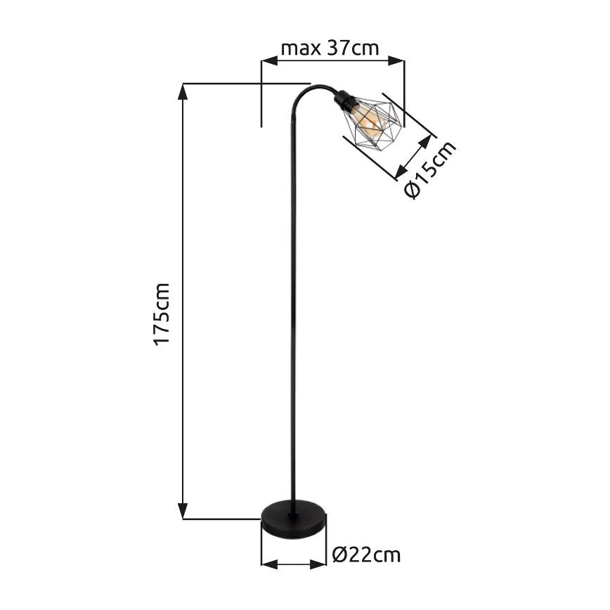 Globo - Podna lampa 1xE27/40W/230V