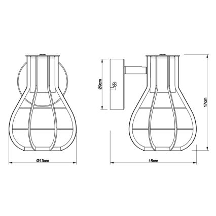 Globo - Zidna reflektorska lampa 1xE27/40W/230V
