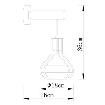 Globo - Zidna lampa 1xE27/60W/230V