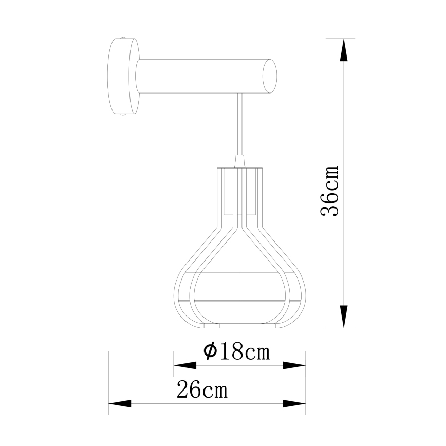 Globo - Zidna lampa 1xE27/60W/230V