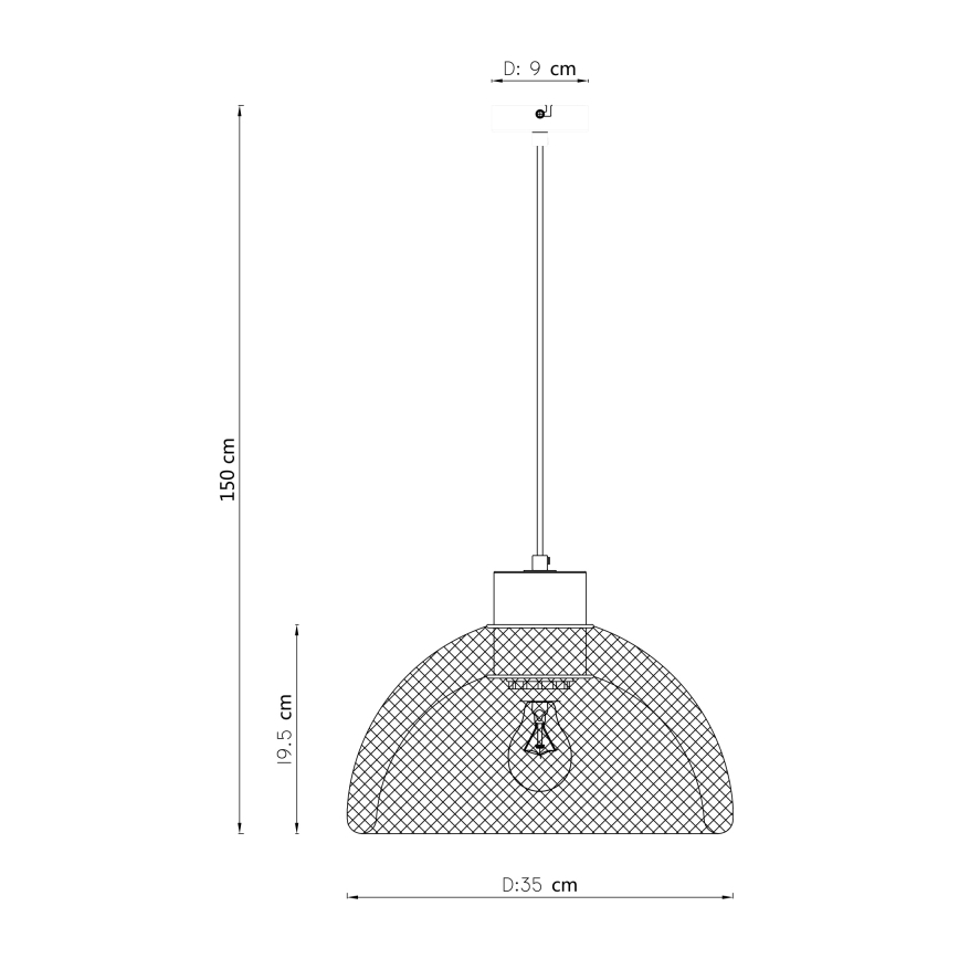 Globo - Luster na sajli 1xE27/60W/230V