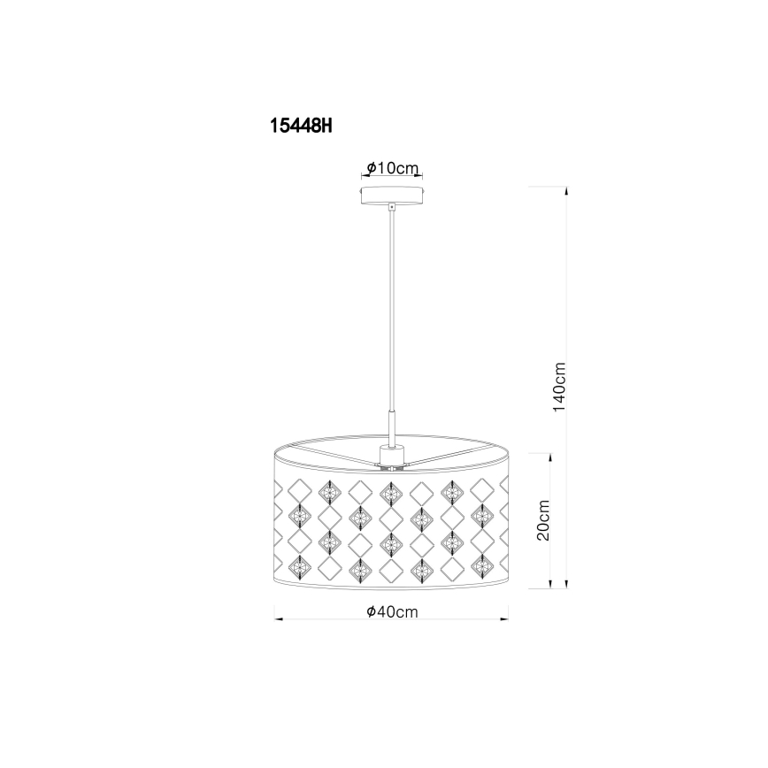 Globo - Luster na sajli 1xE27/60W/230V