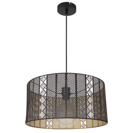 Globo - Luster na sajli 1xE27/60W/230V zlatna/crno
