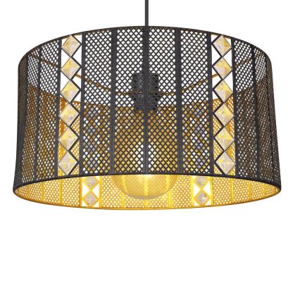 Globo - Luster na sajli 1xE27/60W/230V zlatna/crno