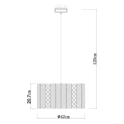 Globo - Luster na sajli 1xE27/60W/230V zlatna/crno