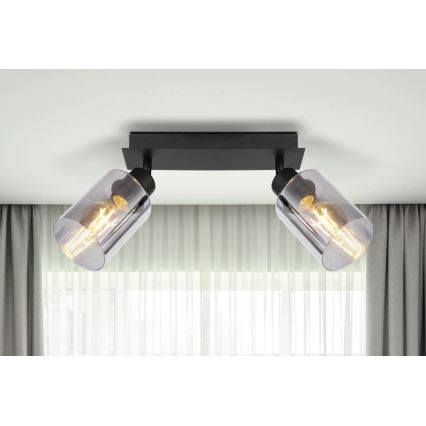 Globo - Reflektorska lampa 2xE27/15W/230V crno