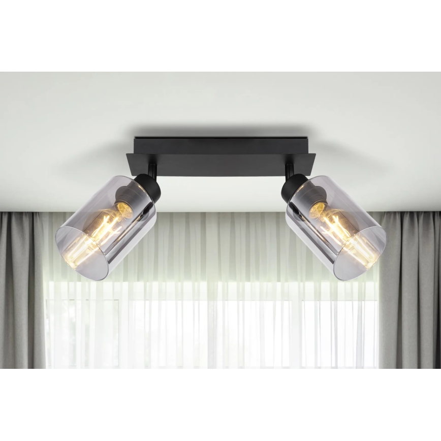 Globo - Reflektorska lampa 2xE27/15W/230V crno