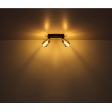 Globo - Reflektorska lampa 2xE27/15W/230V crno