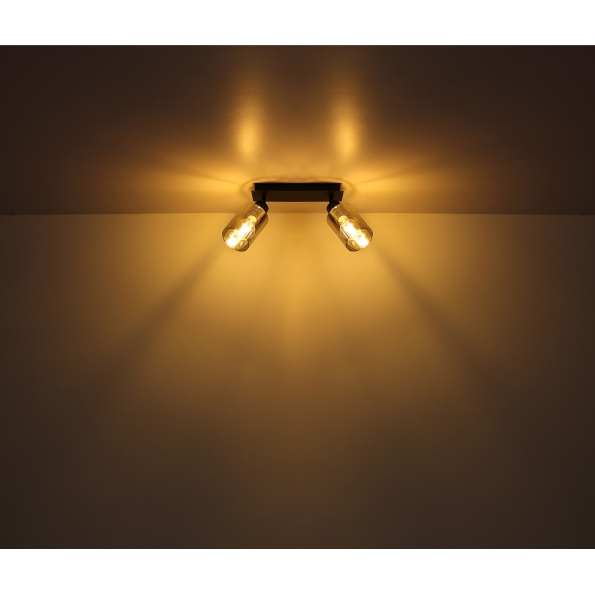 Globo - Reflektorska lampa 2xE27/15W/230V crno