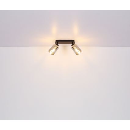 Globo - Reflektorska lampa 2xE27/15W/230V crno