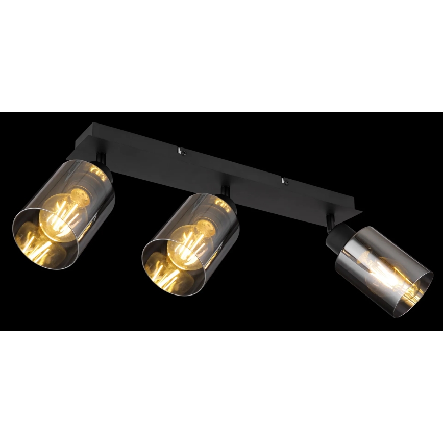 Globo - Reflektorska lampa 3xE27/15W/230V crno
