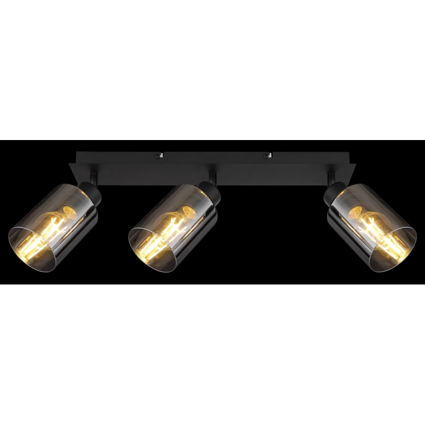 Globo - Reflektorska lampa 3xE27/15W/230V crno