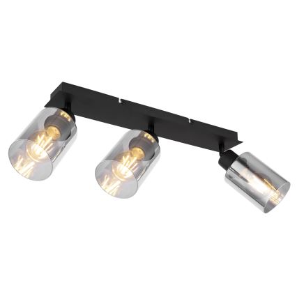 Globo - Reflektorska lampa 3xE27/15W/230V crno