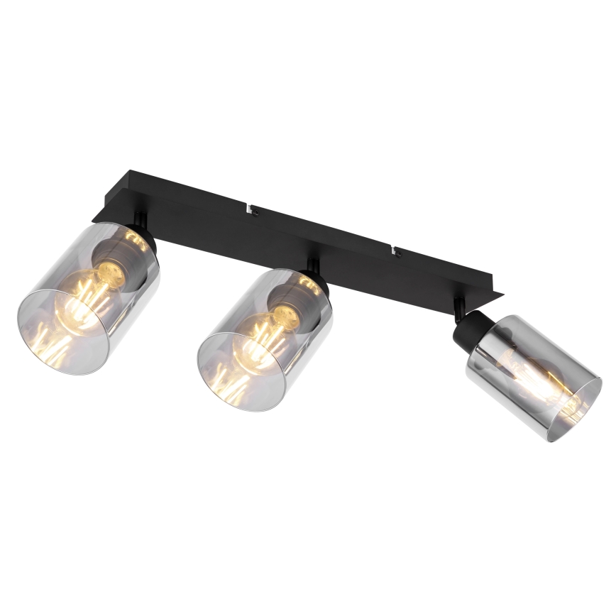 Globo - Reflektorska lampa 3xE27/15W/230V crno