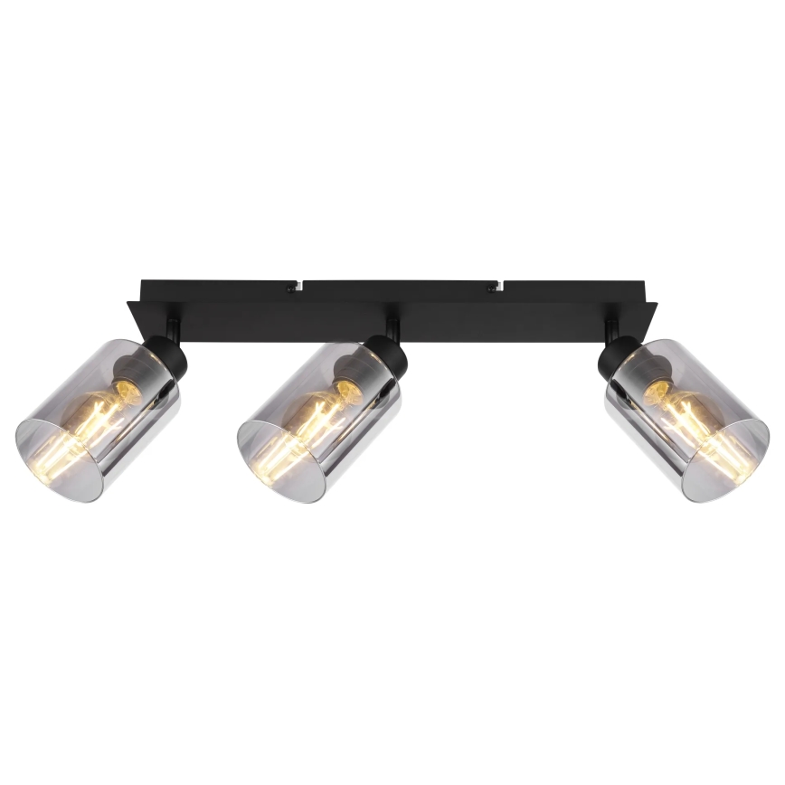 Globo - Reflektorska lampa 3xE27/15W/230V crno