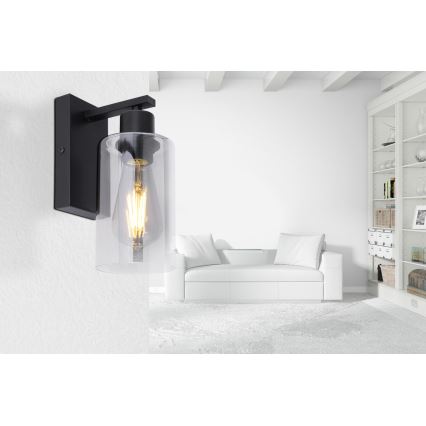 Globo - Zidna lampa 1xE27/60W/230V crno
