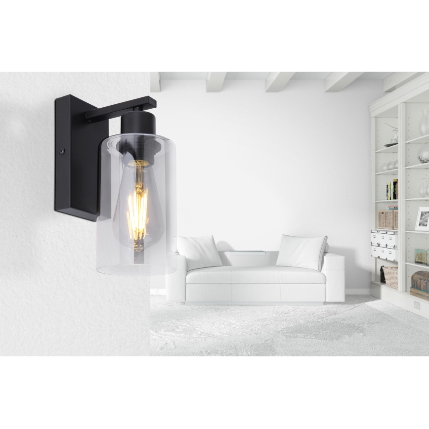 Globo - Zidna lampa 1xE27/60W/230V crno