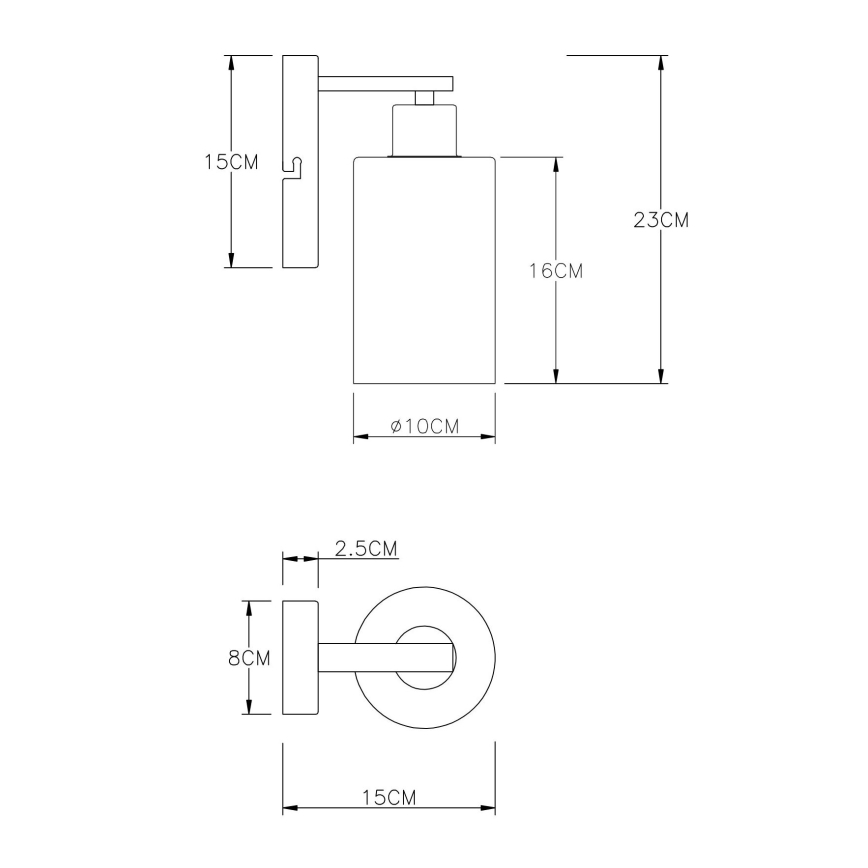 Globo - Zidna lampa 1xE27/60W/230V crno