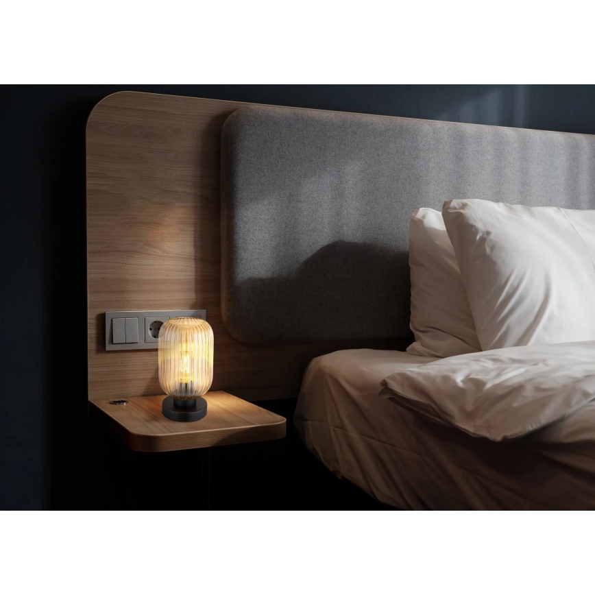 Globo - Stona lampa 1xE27/40W/230V braon