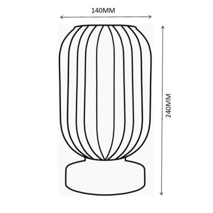 Globo - Stona lampa 1xE27/40W/230V braon