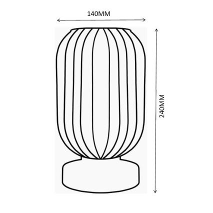 Globo - Stona lampa 1xE27/40W/230V sivo