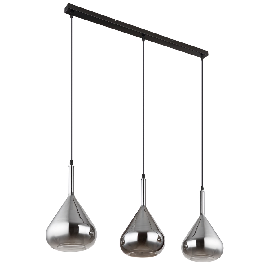 Globo - Luster na sajli 3xE27/60W/230V crno