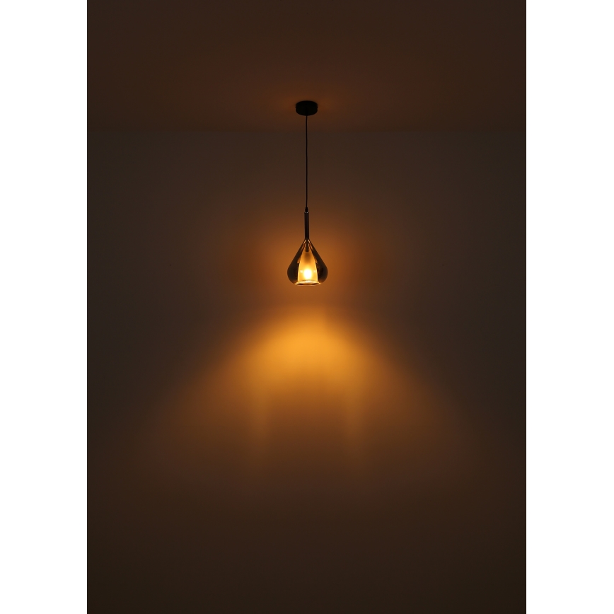 Globo - Luster na sajli 1xE27/60W/230V pr. 20 cm crno