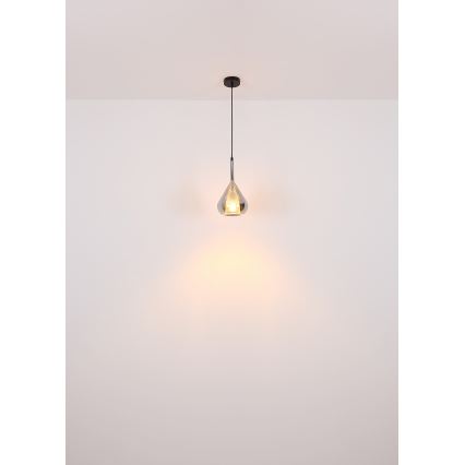 Globo - Luster na sajli 1xE27/60W/230V pr. 20 cm crno