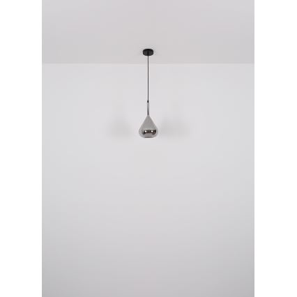 Globo - Luster na sajli 1xE27/60W/230V pr. 20 cm crno