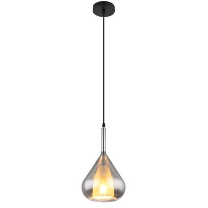 Globo - Luster na sajli 1xE27/60W/230V pr. 20 cm crno