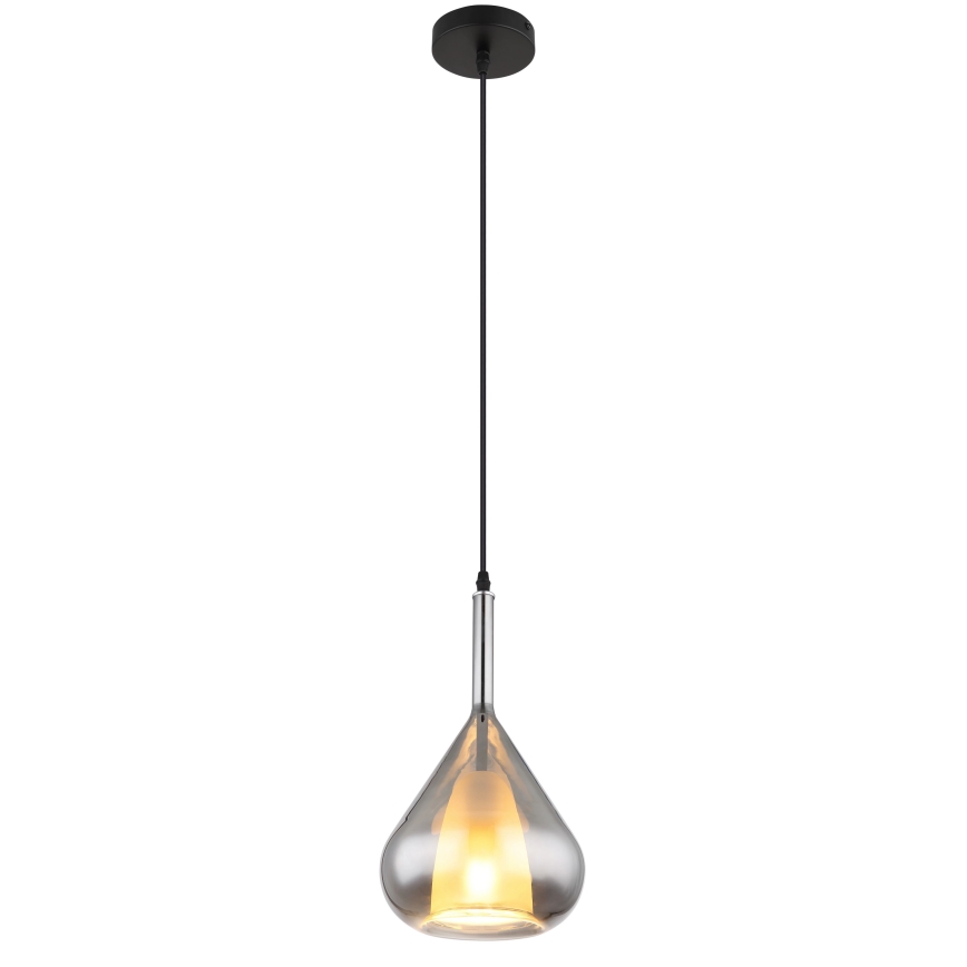 Globo - Luster na sajli 1xE27/60W/230V pr. 20 cm crno