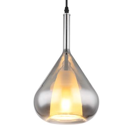 Globo - Luster na sajli 1xE27/60W/230V pr. 20 cm crno