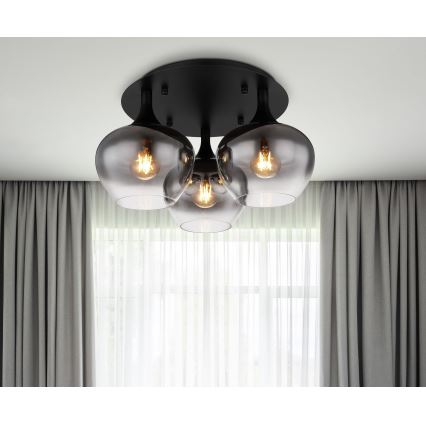 Globo - Nadgradni luster 3xE27/40W/230V pr. 45 cm crno
