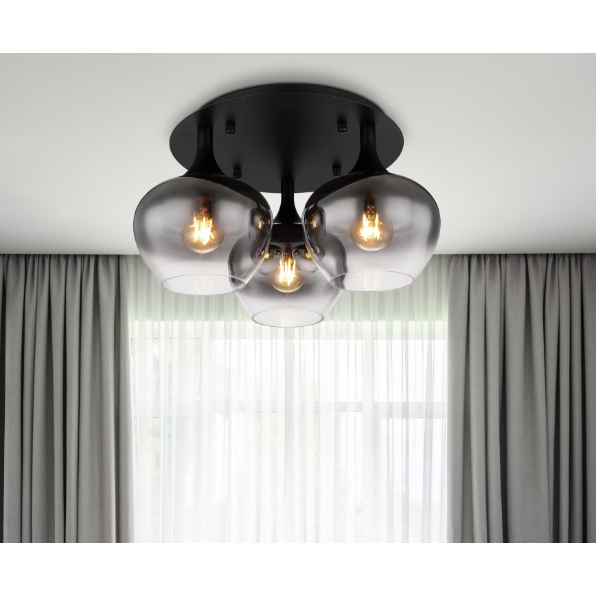 Globo - Nadgradni luster 3xE27/40W/230V pr. 45 cm crno