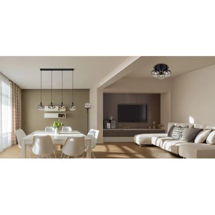 Globo - Nadgradni luster 3xE27/40W/230V pr. 45 cm crno