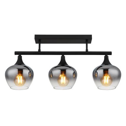 Globo - Nadgradni luster 3xE27/40W/230V crno