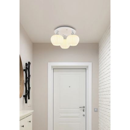 Globo - Nadgradni luster 3xE27/40W/230V bela