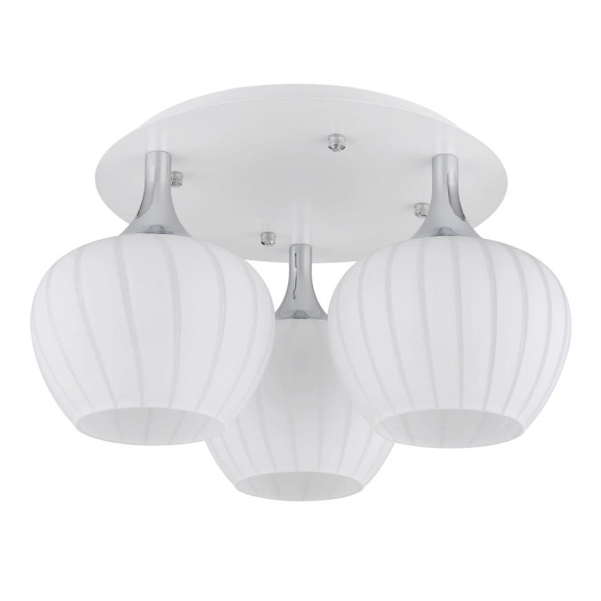 Globo - Nadgradni luster 3xE27/40W/230V bela