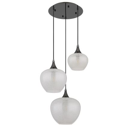 Globo - Luster na sajli 3xE27/40W/230V bela/antracit