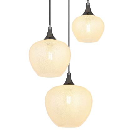 Globo - Luster na sajli 3xE27/40W/230V bela/antracit