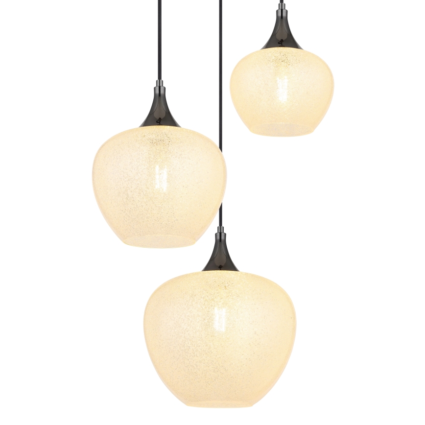 Globo - Luster na sajli 3xE27/40W/230V bela/antracit