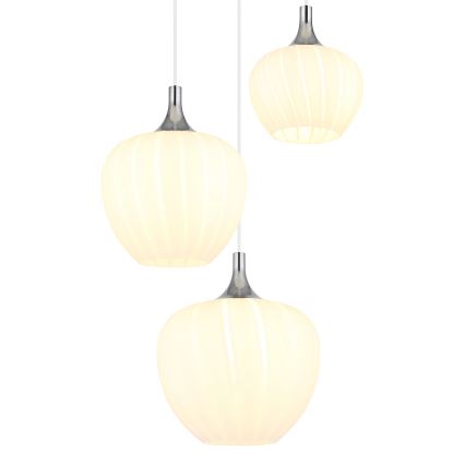 Globo - Luster na sajli 3xE27/40W/230V bela
