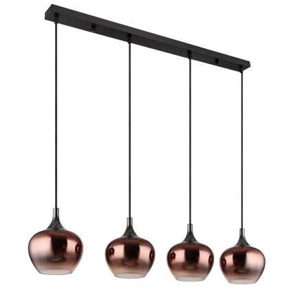 Globo - Luster na sajli 4xE27/40W/230V bakrena
