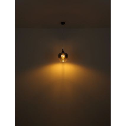 Globo - Luster na sajli 1xE27/40W/230V pr. 24 cm crno