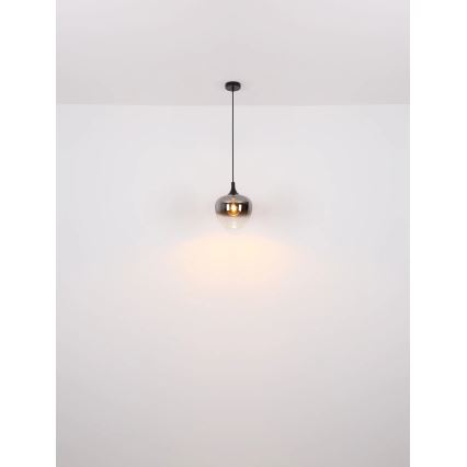 Globo - Luster na sajli 1xE27/40W/230V pr. 24 cm crno
