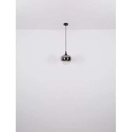 Globo - Luster na sajli 1xE27/40W/230V pr. 24 cm crno