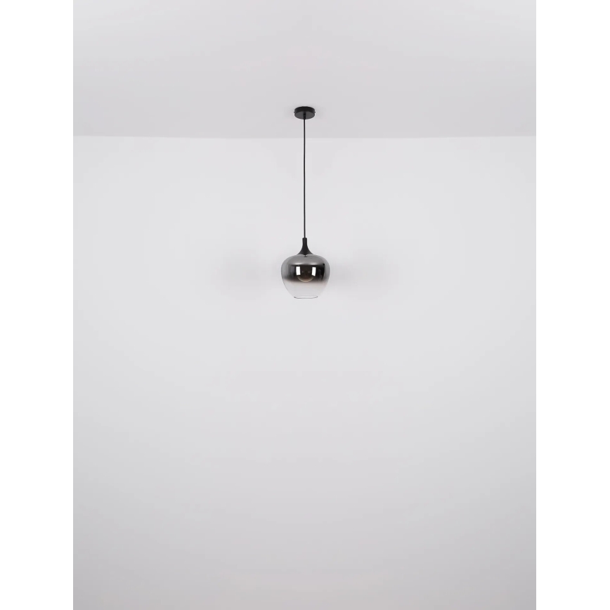 Globo - Luster na sajli 1xE27/40W/230V pr. 24 cm crno